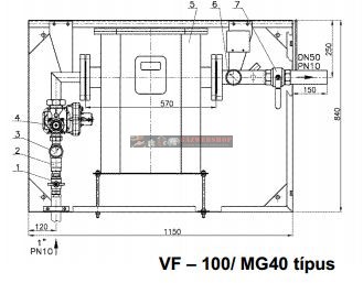 KANIZSA VF100-MG40 Fali gáznyomásszabályzó mérő állomás