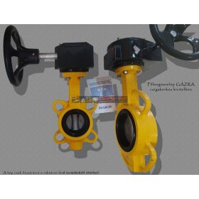 Pillangószelep GÁZRA csigakerekes DN50 PN16