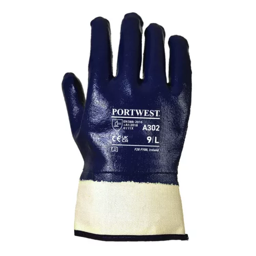 work safety shop munkaruhazat munkavedelem portwest vedokesztyu a302 csukloig martott nitril