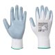 Portwest A319 Nylon nitril tenyérmártott védőkesztyű (fehér/szürke) (10/XL)