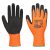 Portwest A340 Hi-Vis Grip Tenyérmártott védőkesztyű (narancs/fekete) (7/S)