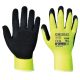 Portwest A340 Hi-Vis Grip Tenyérmártott védőkesztyű (sárga/fekete) (6/XS)