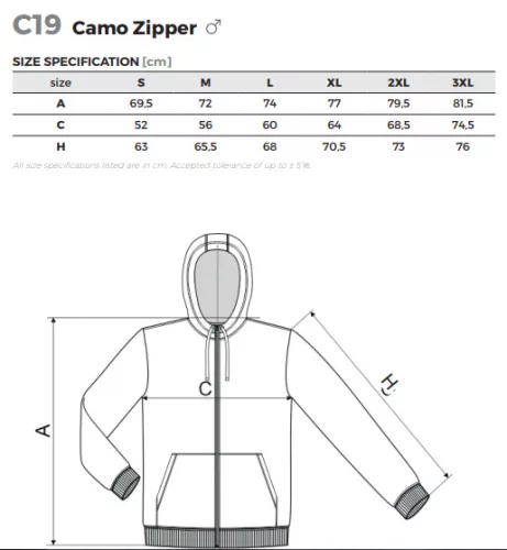 work safety shop munkaruhazat munkavedelem c19 malfini camo zipper terepszinu cipzaros ferfi pulover