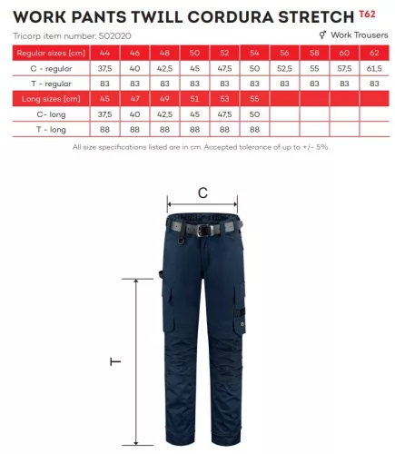 work safety shop munkaruhazat munkavedelem tricorp t62 cordura stretch munkasnadrag