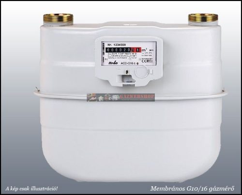 Membrános gázmérő G-10 Qmax=16m3/h ITRON (ACTARIS) (ROMBACH)