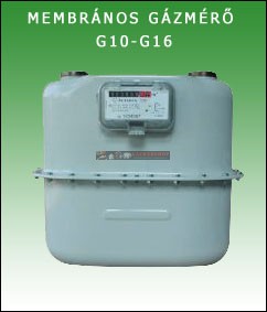 Membrános gázmérő G-25 Qmax=40m3/h ITRON (ACTARIS) (ROMBACH)