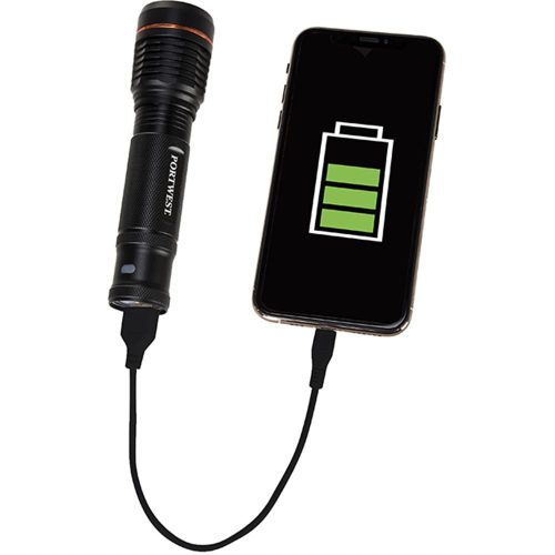 work safety shop munkaruhazat munkavedelem portwest pa75 usb ujratoltheto zseblampa