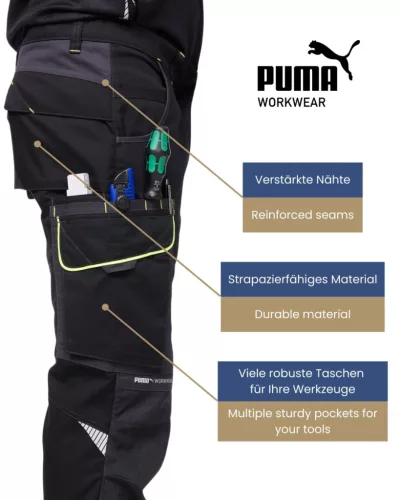 work safety shop munkaruhazat munkavedelem puma workwear precision x fekete munkanadrag