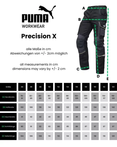work safety shop munkaruhazat munkavedelem puma workwear precision x szurke munkanadrag