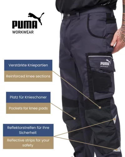 work safety shop munkaruhazat munkavedelem puma workwear precision x szurke munkanadrag