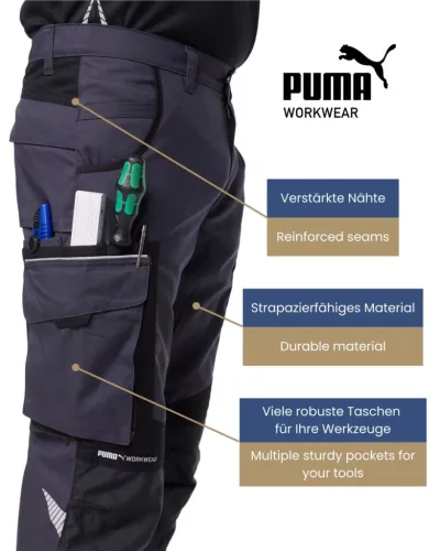 work safety shop munkaruhazat munkavedelem puma workwear precision x szurke munkanadrag