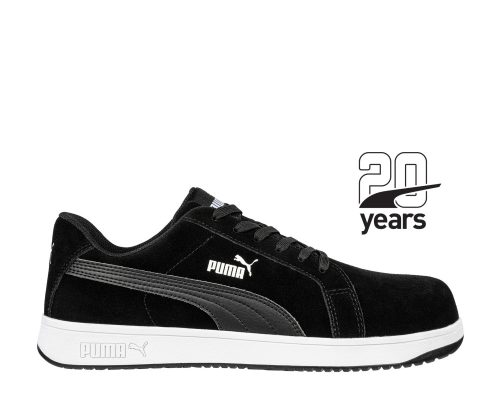 PUMA Iconic Suede Black Low S1PL ESD FO HRO SR Védőcipő - 640010 - Work Safety Shop