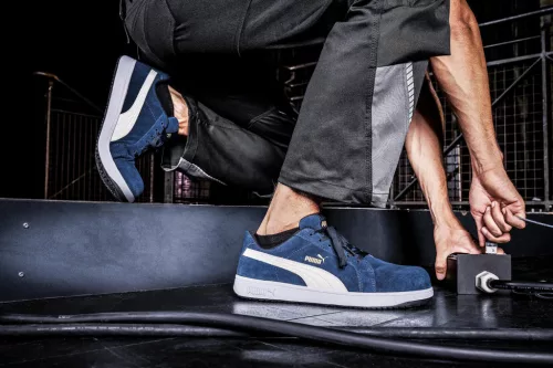 work safety shop munkaruha munkavedelem puma vedocipo 640020 iconic suede navy kek s1pl