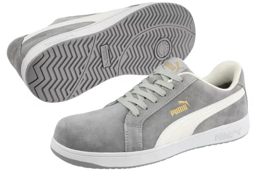 work safety shop munkaruha munkavedelem puma vedocipo 640030 iconic suede grey szurke s1pl