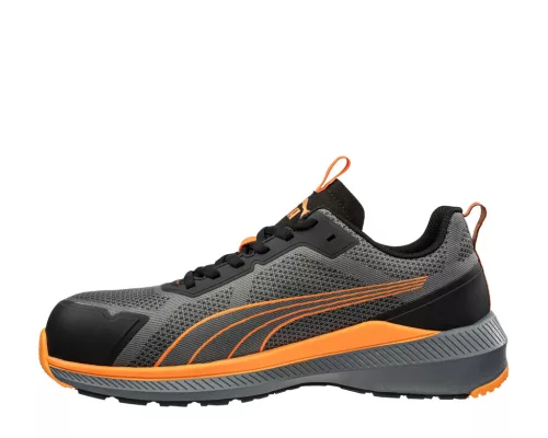 work safety shop munkaruhazat munkavedelem 645000 puma vedocipo slide grey orange s1ps esd