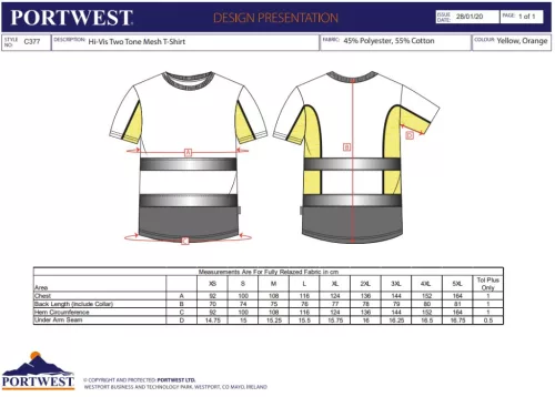 work safety shop munkaruha munkavedelem c395 portwest jol lathatosagi fenyvisszavero polo