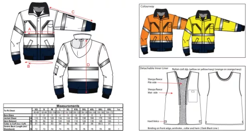 work safety shop munkaruhazat munkavedelem c465 portwest jol lathatosagi bomber kabat