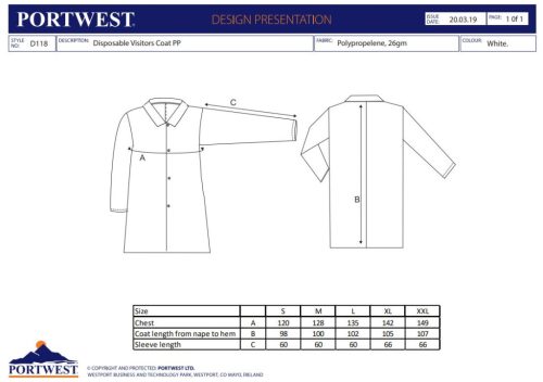 work safety shop munkaruhazat munkavedelem portwest d108 egyszerhasznalatos latogatokopeny