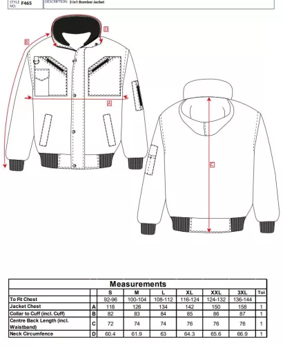 work safety shop munkaruhazat munkavedelem portwest f465 bomber kabat
