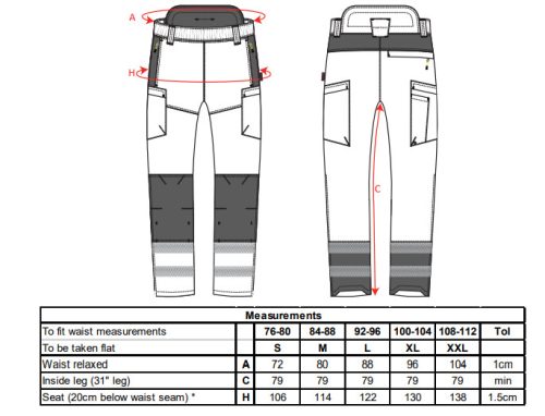 work safety shop munkaruha munkavedelem pw342 jol lathatosagi vizallo nadrag portwest