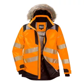 work safety shop munkaruhazat munkavedelem pw369 narancssarga jol lathatosagi parka telikabat portwest.