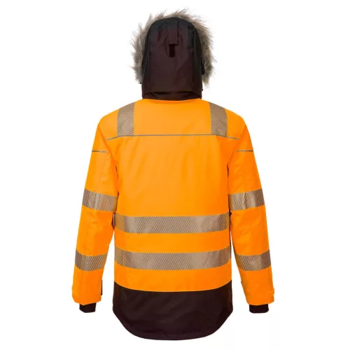 work safety shop munkaruhazat munkavedelem pw369 narancssarga jol lathatosagi parka telikabat portwest.