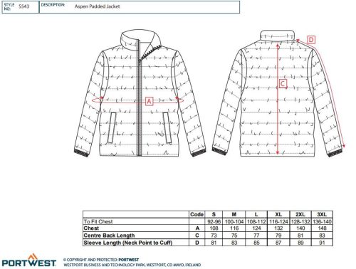 work safety shop munkaruhazat munkavedelem portwes s543 aspen telikabat