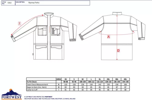 work safety shop munkaruhazat munkavedelem portwes s562 kéttonusu kabat