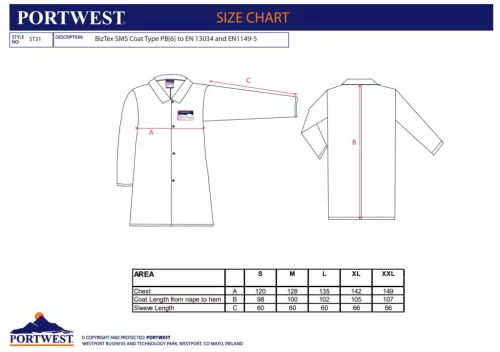 work safety shop munkaruhazat munkavedelem portwest st31 biztex sms eldobhato vedokopeny