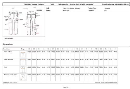 work safety shop munkaruhazat munkavedelem portwest t802 kx3 ripstop munkasnadrag