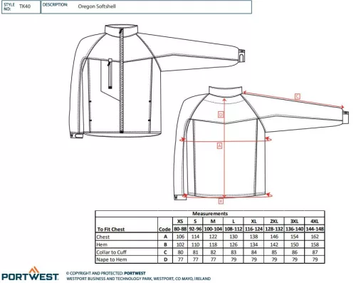 work safety shop munkaruhazat munkavedelem portwes tk40 softshell kabat