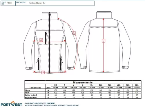 work safety shop munkaruhazat munkavedelem portwest tk50 softshell kabat