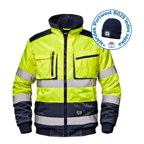 Sir Safety System Morgan Jól láthatósági pilóta kabát (sárga/kék)