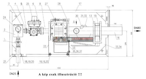 KANIZSA VF160-TG 65 Fali Gáznyomásszabályzó-mérő állomás